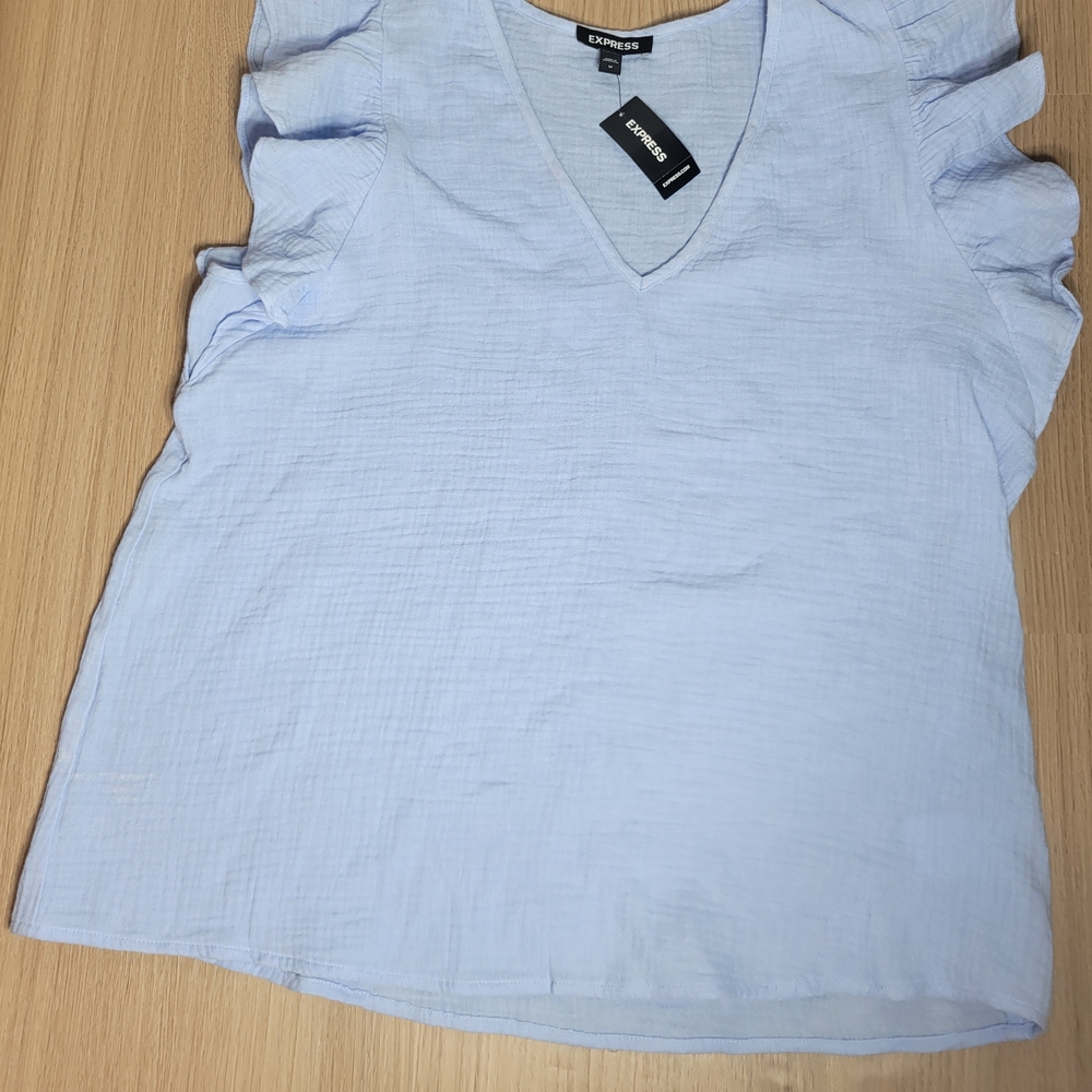 Express Light Blue Women's Blouse.Size M